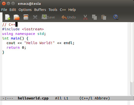 Emacs screenshot