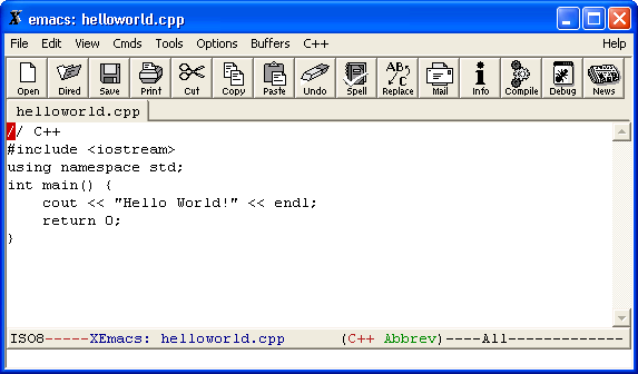 Emacs screenshot